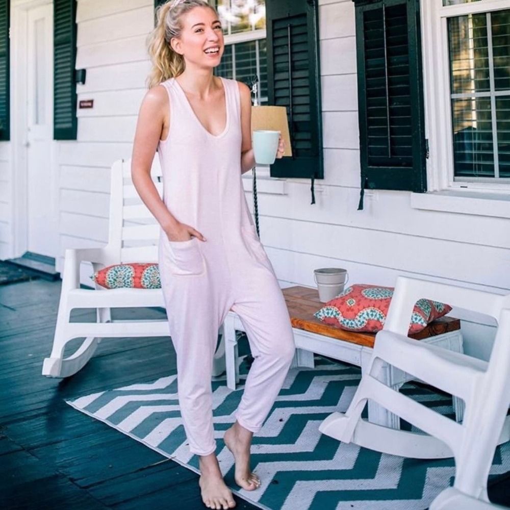 Smash + Tess Saturday romper jumpsuit pink XS